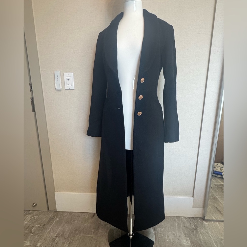 Reformation Eden Nipped Waist Coat Black - Size XS - Picture 12 of 13